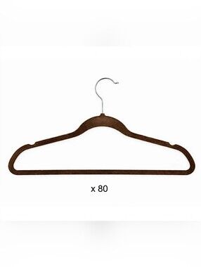 Joy Mangano Huggable Hangers 80pc Set Brown Vintage NIB